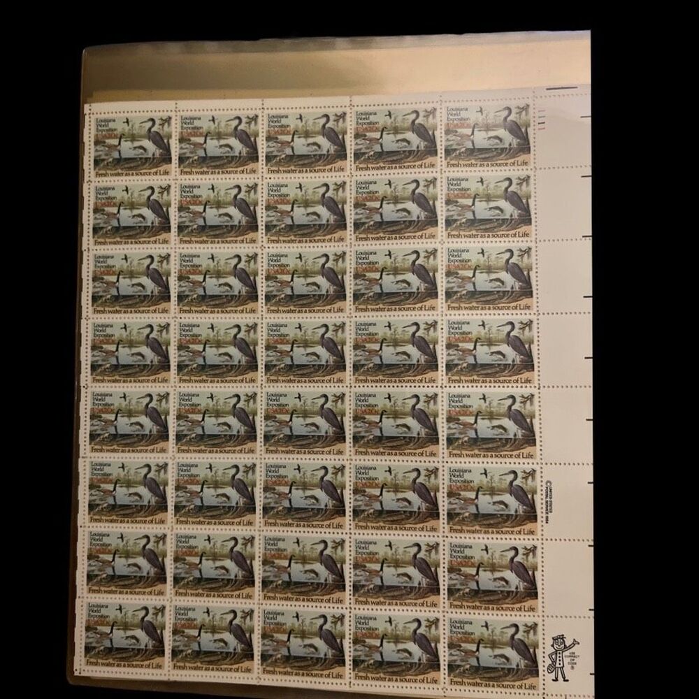 MNH 1984 Louisiana World's Exposition Sheet of 50 20c Stamps Scott #2090